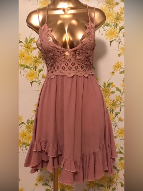 Free People Dresses & Skirts - Free People Adella Slip Dress Size S in Rose